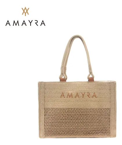 Cartera Tote Bolso Playero Yute Amayra 5058