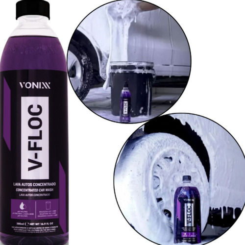 Vonixx Shampoo Automotivo Vfloc 1,5l Luva De Lavagem Carro