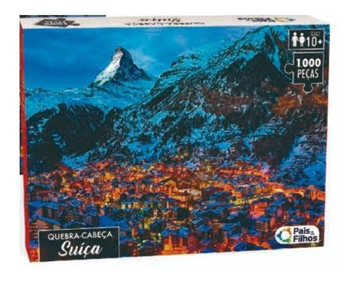 Jogo Quebra Cabeça Adulto Suiça Puzzle 1000 Peças Paisagem 