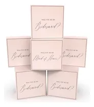 Comprar Set De 6 Cajas De Propuesta Damas De Honor, 5 Cajas Ros...