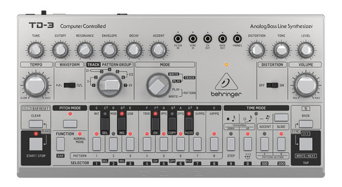 Sintetizador Bass Line Análogo Plata Behringer Td-3-sr