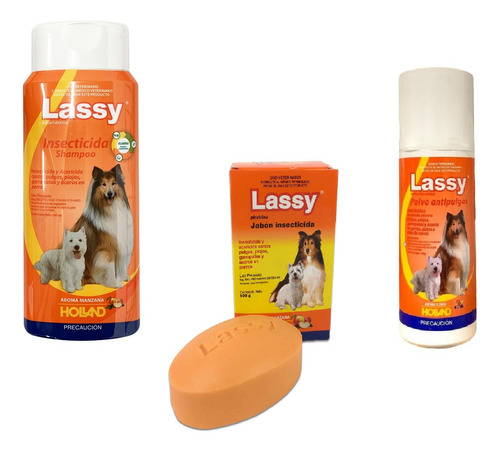 Kit De  Baño Lassy Jabon, Shampoo  Y Talco Medicado