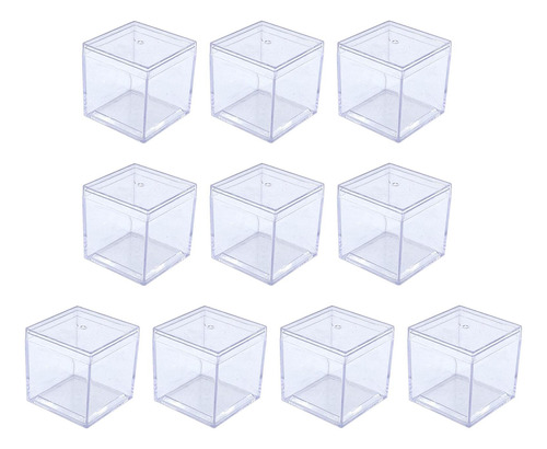 Vitrina Acrílica Pequeña De 10 Piezas, Caja 3,3x3,3x3,3 Cm