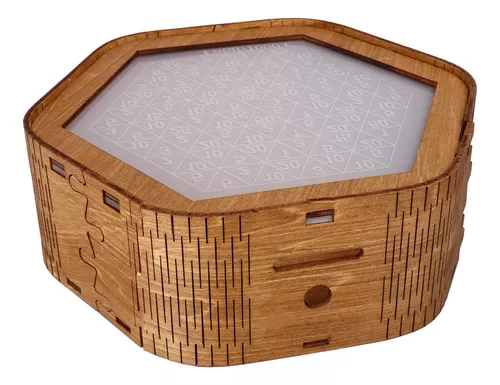 Comprar Adorno de hucha de madera con caja de ahorro de dinero hexagonal,  objetivos de ahorro y báscula digital para niños y adultos