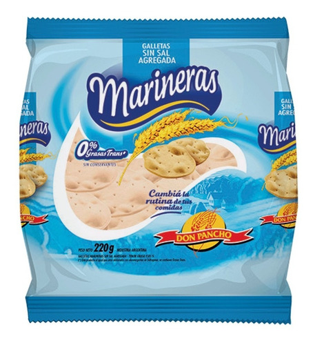 Galleta Marinera Sin Sal Don Pancho 220 Gr