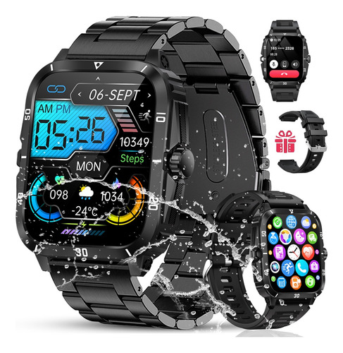 Reloj Inteligente Hombre Deportivo Smartwatch Doble Correa