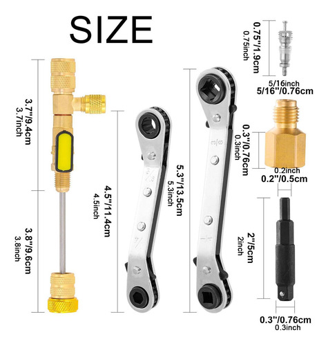 Valve Core Remover E Installer Tool Sae 1/4 Y 5/16 Llave De