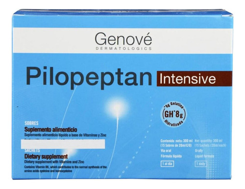 Genove Pilopeptan Intensive Suplemento Alimenticio 15 Sobres