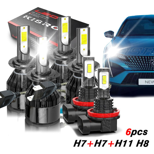Para Peugeot 208 2014-2019 Kit De Focos Led H11 H7