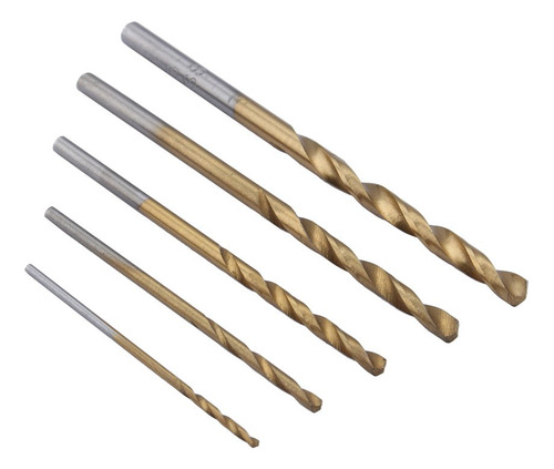Juego De 50 Brocas Helicoidales Con Vástago Hss Recubierto D