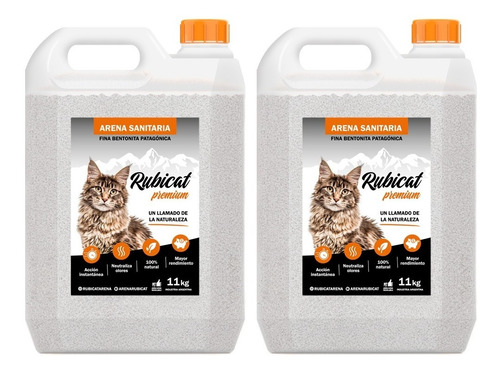 Piedras Rubicat Premium Arena Aglomerante X 22 Kg Gatos K9