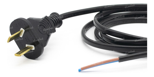 3 Cables Monoblock 2 X 0.50mm 1,8m Iram 2063 Negro