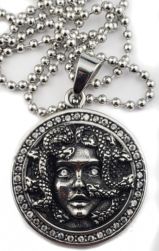 Dije Medusa Acero Inoxidable Hombre Mujer Calavera