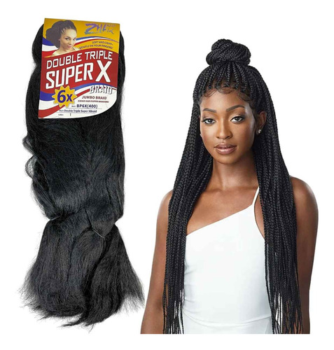 Cabelo Jumbão Jumbo Super X Pacote 400g P/box/crochet Braids