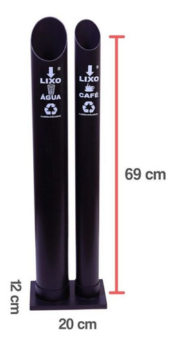 Imagem 2 de 4 de Lixeira Dispensador Copos Descartaveis Pvc Copos Água E Café