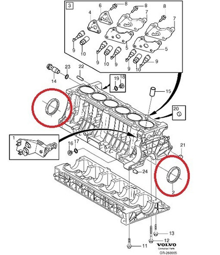 Retentores Do Virabrequim Volvo S40 2.0 2006 A 2011 Original