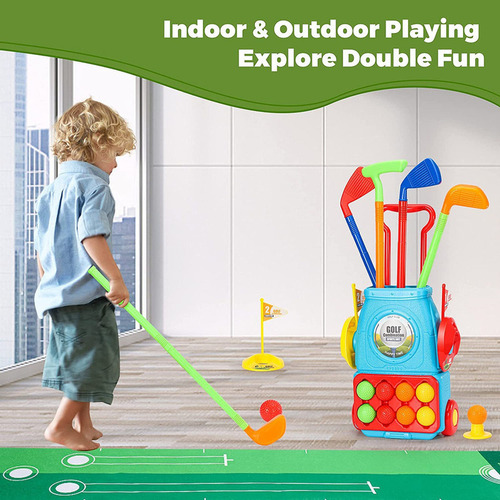 Juego De Juguetes De Golf Para Niños Pequeños, Niños Con Car