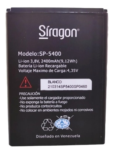 Bateria Siragon Sp5400 Sp-5400 