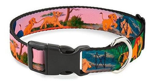 Buckle-down Breakaway Cat Collar - Lion King Simba & Nala Gr