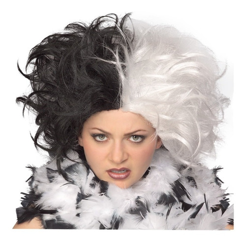 Imagen 1 de 1 de Peluca De Cruella Cruela Devil 101 Dalmatas Damas Y Niñas I