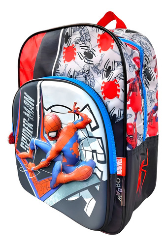 Mochila 12 Pulgadas Espalda Spiderman Web Jeg 11722 Color Multicolor