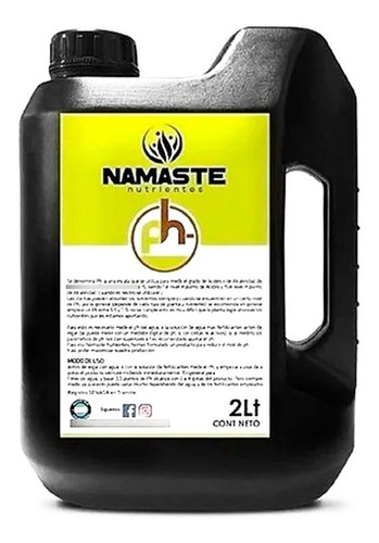 Namaste Reductor Ph Menos Corrector De Agua 2 Litros