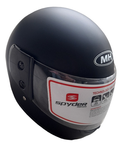 Casco Para Moto Mh Spyder Helmets Integral Negro