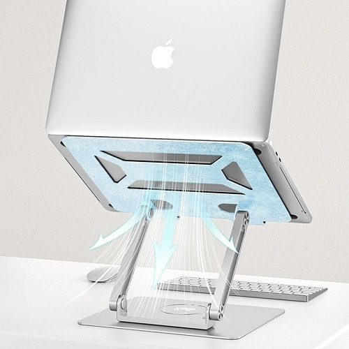 Suporte Ajustável Para Notebook Base Giratória Kingo G2 360° Cor Prata G-2