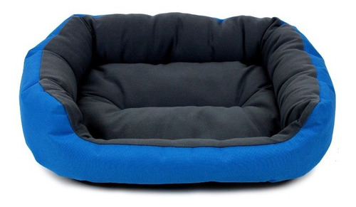 Cama Chica Para Perro Resistente, Color Azul / Gris