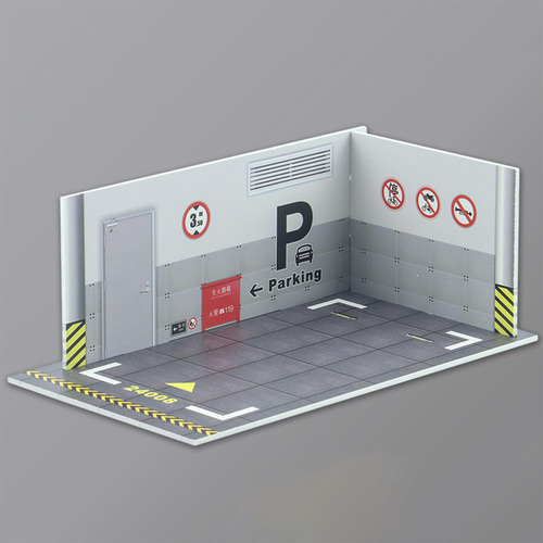 Escena De Estacionamiento De Modelo De Coche De Pvc 1/24 A