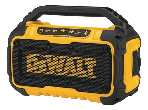 Parlante Dewalt Dcr010 Portátil Con Bluetooth Negra Y Amaril