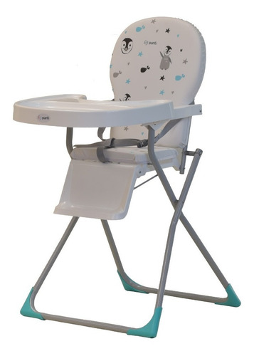Imagen 2 de 3 de Silla De Comer Bebe Punti Tafi Plegable Alta Con Bandeja