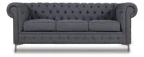 Comprar Sillom Chesterfield 3 Cuerpos Chester Pana Lino Antimanchas