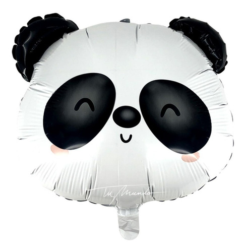 Globo Metalizado Oso Panda 53x57cm Animales De La Selva