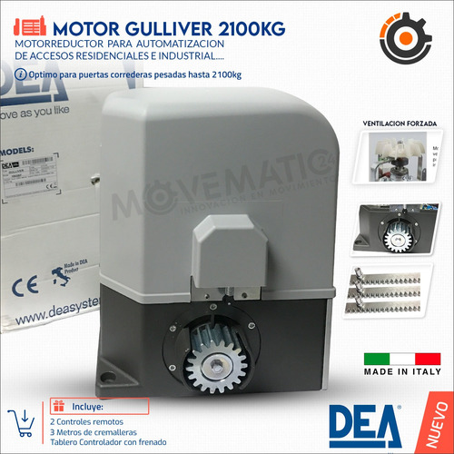 Motor Porton Electrico Dea Gulliver 2100kg /220v Italiano