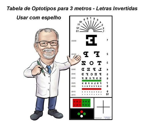 Optotipos - Papel Letras Invertidas - Para Uso Com Espelho