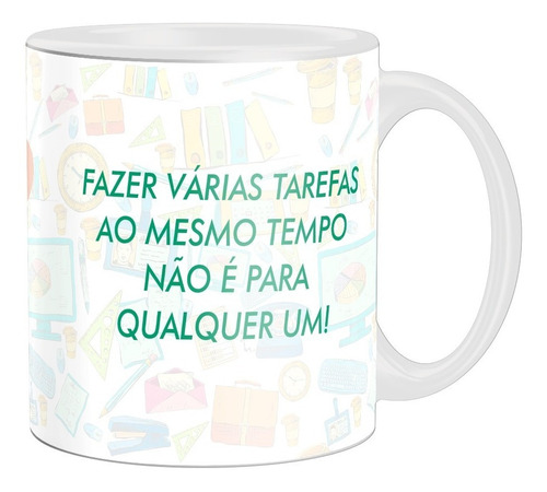 Caneca Personalizada Secretária - Profissões Cerâmica 325ml
