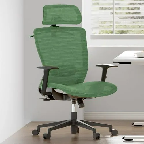 Silla De Oficina Ergonómica Para Hogar, Alta Y Cómoda, Verde