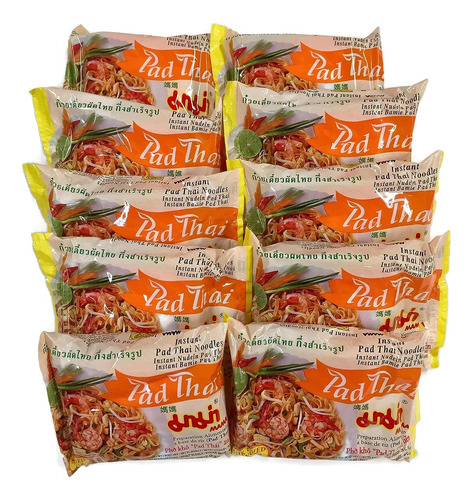 Instant Pad Thai Fideos, 2.5 Oz Cada Uno (paquete De 10)