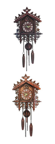 2 Piezas Reloj De Pared De De Antigua Decoración Para