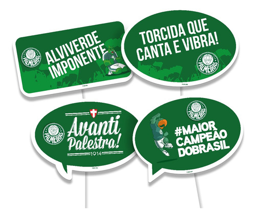 Placas Decorativas Divertidas - Festa Palmeiras