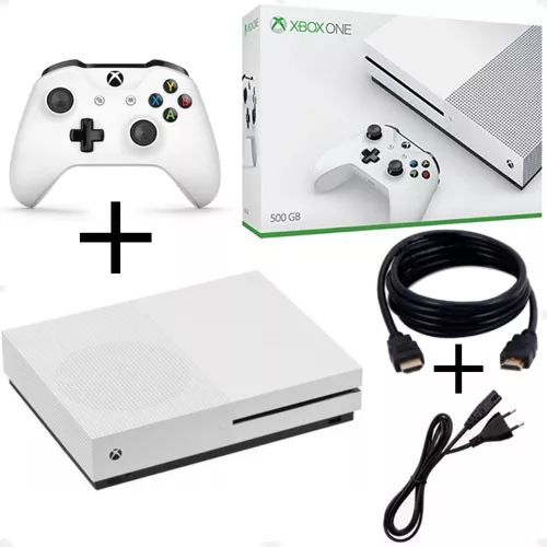 Console Xbox One S 1TB - Microsoft + 1 Controle + 1 Jogo - Branco