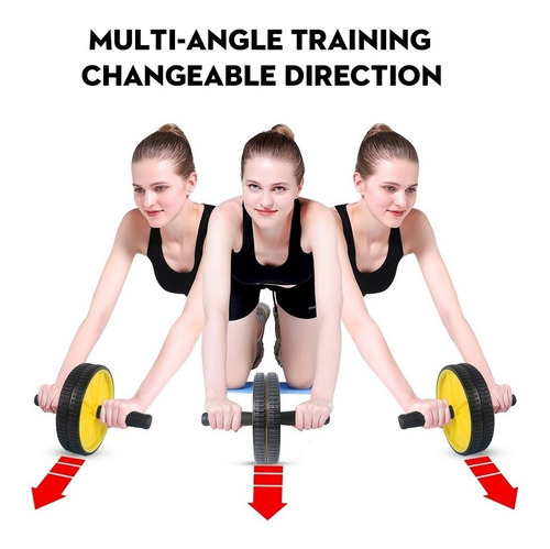 Imagen 4 de 7 de Rueda Ejercicios Abdominales + Mini Mats Colchoneta / Lhua