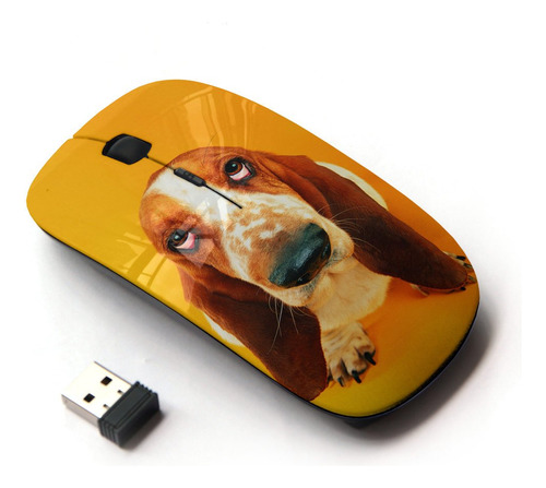 Koolmouse Optico 2.4 g Inalambrico Basset Hound Drop Pendant