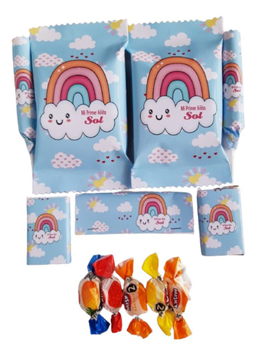 Golosinas Personalizadas Arcoíris 10 Niños Candy Bar