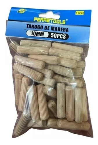 Tarugo Madera 10mm Bolsa 50und Super Calidad!!!