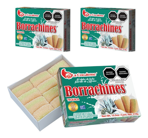 Borrachines - Dulces De Leche Sabor Tequila 24 Piezas C/u