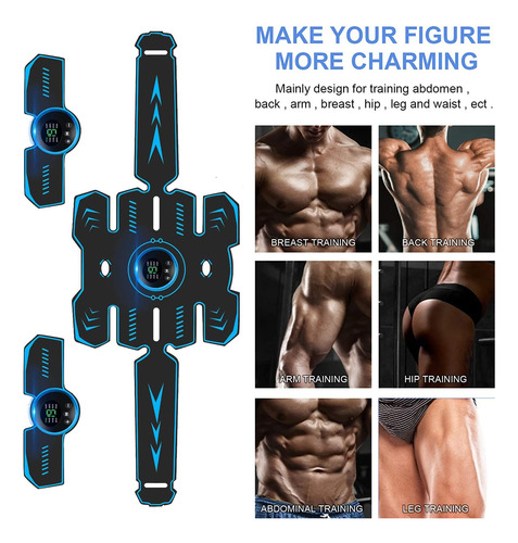 Estimulador Muscular Ems Cinturón Abdominales Entrenador Color