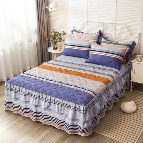 Falda De Cama De 150cm X 200cm C/funda De Almohada, Doble