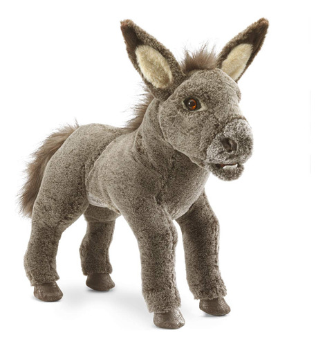 Folkmanis Marioneta De Mano Baby Donkey Marrón; Bronceado